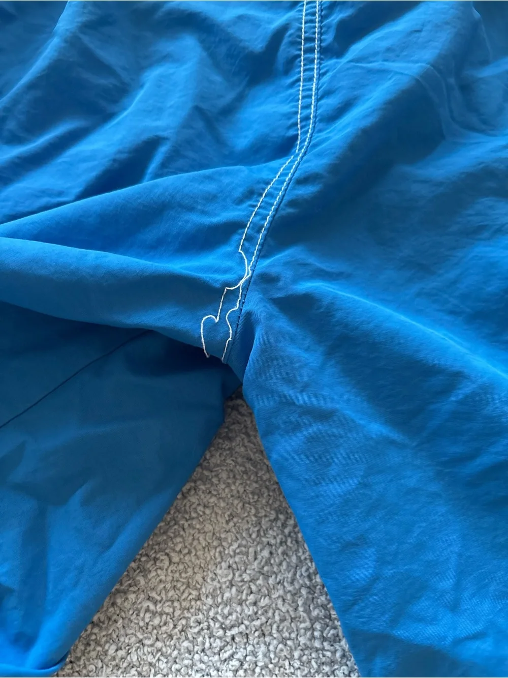 Men's Blue Cargo Swim Shorts with Drawstring Waist